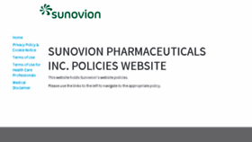What Sunovionpolicies.com website looked like in 2018 (6 years ago)