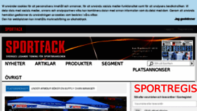 What Sportfack.se website looked like in 2018 (5 years ago)