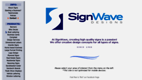 What Signwavedesigns.com website looked like in 2018 (5 years ago)
