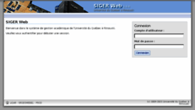 What Sigerweb.uqar.ca website looked like in 2018 (7 years ago)