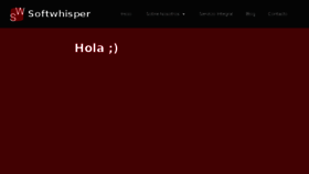 What Softwhisper.es website looked like in 2018 (5 years ago)