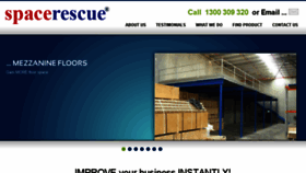 What Spacerescue.com.au website looked like in 2018 (5 years ago)