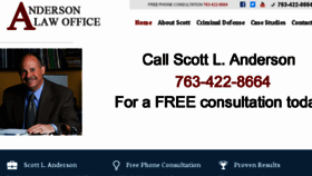 What Scottandersonlaw.com website looked like in 2018 (5 years ago)