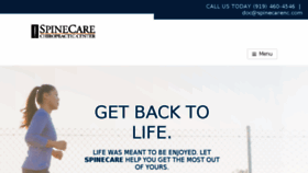 What Spinecarecary.com website looked like in 2018 (7 years ago)