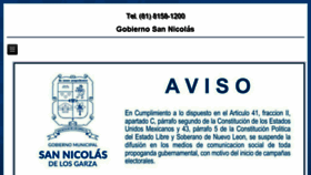 What Sanicolas.gob.mx website looked like in 2018 (5 years ago)