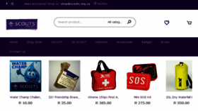 What Shop.scouts.org.za website looked like in 2018 (5 years ago)
