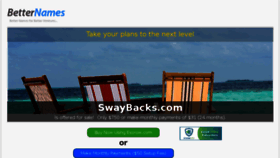 What Swaybacks.com website looked like in 2018 (5 years ago)