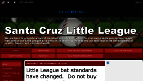 What Santacruzlittleleague.org website looked like in 2018 (5 years ago)