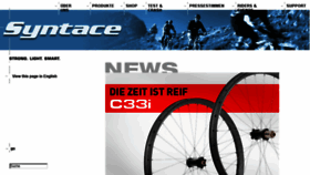 What Syntace.de website looked like in 2018 (5 years ago)