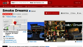 What Smokedreamz.com website looked like in 2018 (5 years ago)