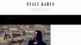 What Stacykaryn.com website looked like in 2018 (6 years ago)