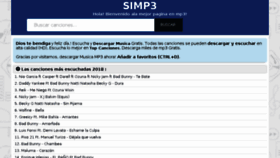 What Simp3.me website looked like in 2018 (5 years ago)