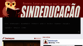What Sindeducacao.org website looked like in 2018 (5 years ago)