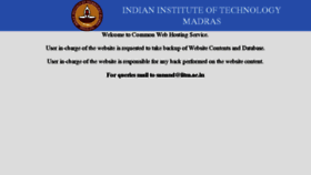 What Sports.iitm.ac.in website looked like in 2018 (5 years ago)