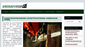 What Schnittschutz-ratgeber.de website looked like in 2018 (5 years ago)
