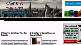 What Saverinthecity.com website looked like in 2018 (5 years ago)