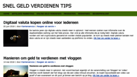 What Snelgeldverdienentips.nl website looked like in 2018 (5 years ago)