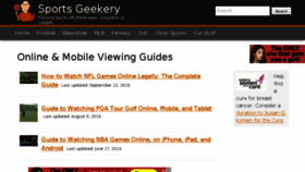 What Sportsgeekery.com website looked like in 2018 (5 years ago)