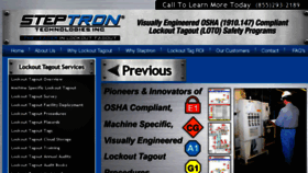 What Steptron.com website looked like in 2018 (5 years ago)