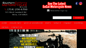What Socalmotorcycles.com website looked like in 2018 (5 years ago)