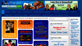 What Southeasthomeschoolexpo.com website looked like in 2018 (5 years ago)