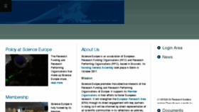 What Scienceeurope.org website looked like in 2018 (5 years ago)