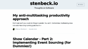 What Stenbeck.io website looked like in 2018 (5 years ago)