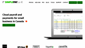 What Simplepay.ca website looked like in 2018 (5 years ago)