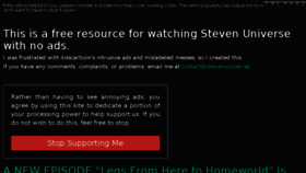 What Stevenuniver.se website looked like in 2018 (5 years ago)