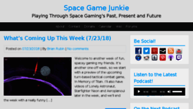 What Spacegamejunkie.com website looked like in 2018 (5 years ago)