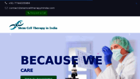 What Stemcelltherapyinindia.com website looked like in 2018 (5 years ago)