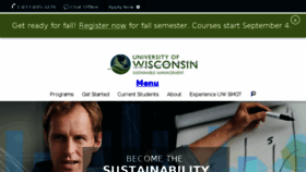 What Sustain.wisconsin.edu website looked like in 2018 (5 years ago)