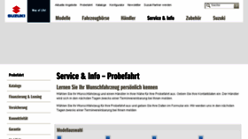 What Suzuki-probefahrt.de website looked like in 2018 (5 years ago)