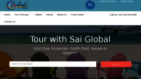 What Saiglobalholidays.com website looked like in 2018 (5 years ago)