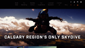 What Skydivecalgary.com website looked like in 2018 (5 years ago)