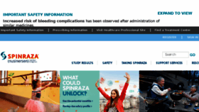 What Spinraza.com website looked like in 2018 (5 years ago)