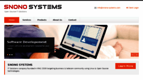 What Snono.systems website looked like in 2018 (5 years ago)