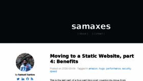 What Samaxes.com website looked like in 2018 (5 years ago)