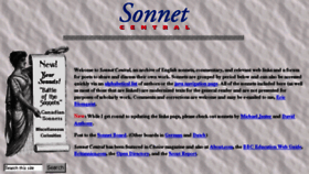 What Sonnets.org website looked like in 2018 (5 years ago)