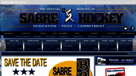 What Sabrehockey.com website looked like in 2018 (5 years ago)