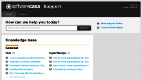 What Support.softwarecasa.com website looked like in 2018 (5 years ago)