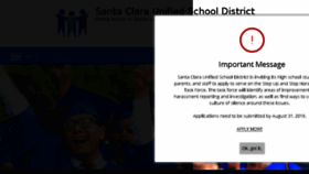 What Santaclarausd.org website looked like in 2018 (5 years ago)