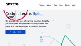 What Specctr.com website looked like in 2018 (5 years ago)