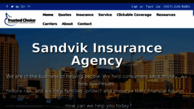 What Sandvikinsuranceagency.com website looked like in 2018 (5 years ago)