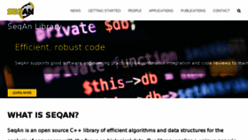 What Seqan.de website looked like in 2018 (5 years ago)