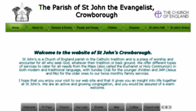 What Stjohnscrowborough.org.uk website looked like in 2018 (5 years ago)