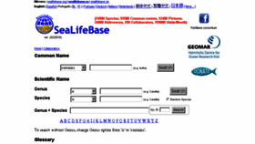 What Sealifebase.org website looked like in 2018 (5 years ago)