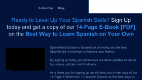 What Spanishlandschool.com website looked like in 2018 (5 years ago)