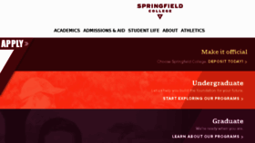 What Springfieldcollege.edu website looked like in 2018 (5 years ago)