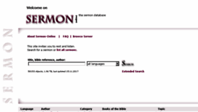 What Sermon-online.com website looked like in 2018 (5 years ago)